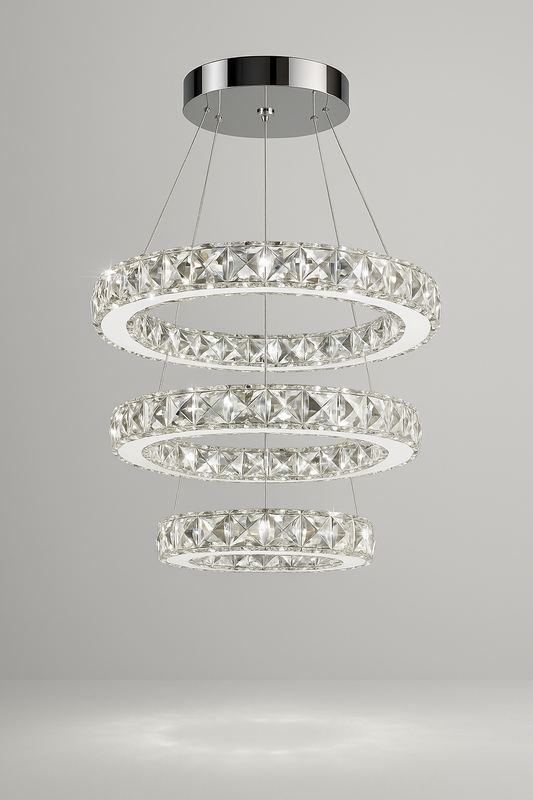 Modern Crystal Halo LED Chandelier
