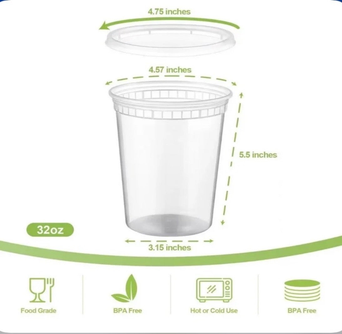 Kitchenware set- pack of a dozen 32oz food containers