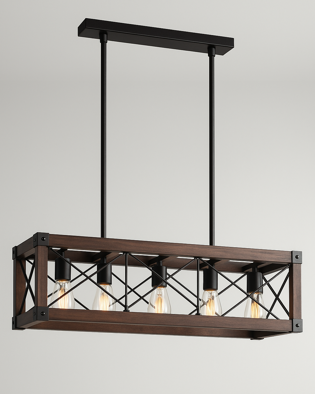 Rustic Cage Pendant Chandelier