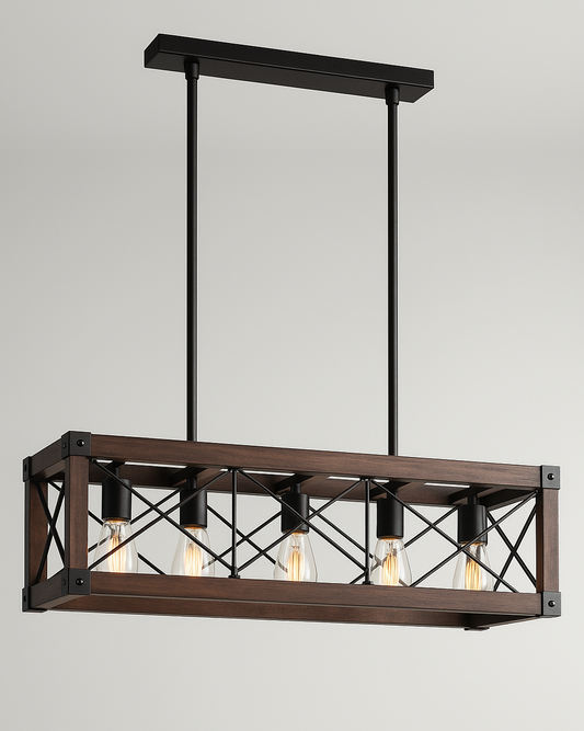 Rustic Cage Pendant Chandelier