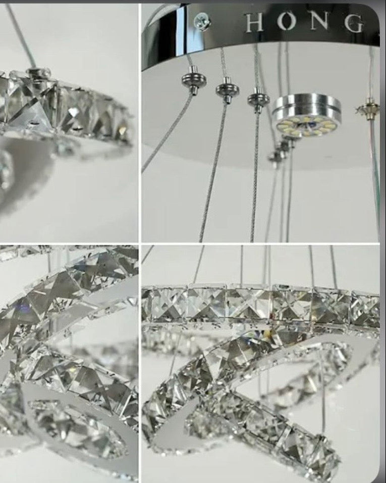 Modern Crystal Halo LED Chandelier